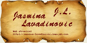 Jasmina Lavadinović vizit kartica